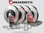 F&r Brakenetic Premium Slotted Rotors + Ceramic Pads BPK72877. Fixed Price $394.26.