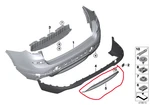 New Oem 2015-2017 Bmw X3 Rear Lower Cover Underride Guard (51-12-7-413-497). Fixed Price $60.00.