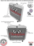 3 Row Kool Champion Radiator For 1955 1956 Chevrolet Bel Air Cylinder Mount. Fixed Price $260.73.