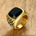 Black Onyx Mens Rings Vintage Gemstone Fashion Jewelry Male Band. Fixed Price $45.38.