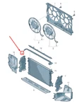 New Audi A8 Right Engine Radiator Air Guide 4N0121284AS 4N0-121-284-AS. Fixed Price $44.00.