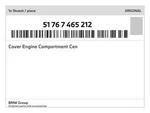 Genuine Bmw Cover Engine Compartment Cen 51-76-7-465-212 New. Fixed Price $205.45.