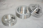 Aluminum Chevy Long Water Pump Crankshaft & Power Steering Pulleys Sbc Lwp 350. Fixed Price $131.62.