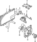 Genuine Mitsubishi Fan Motor MR552033. Fixed Price $441.52.