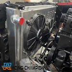 4-ROW Radiator + Fans For 1973-87 Chevy Truck 1973-1991 Blazer X 28-1/4"-CORE. Fixed Price $171.00.