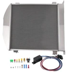 Aluminum 3ROW Radiator Shroud Fan Ford Hot Rod Chevy 350 V8 1932 CC1009. Fixed Price $279.33.