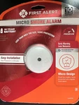 First Alert Micro Smoke Alarm 1046750 Premium Design Easy Installation 755. Fixed Price $39.00.