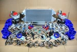 Twin Turbo Kit Chrome Intercooler Pipe Blue Coupler For Nissan 350Z 370Z Z33 Z34. Fixed Price $1148.85.