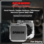 Spawon 3ROW Fan Shroud+radiator Fit Ford Falcon Mustang/mercury Comet 1963-66. Fixed Price $231.00.