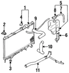 Genuine Mitsubishi Radiator Lower Insulator MB906101. Fixed Price $17.29.