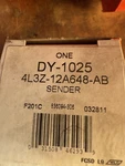 Motorcraft DY1025, Coolant Temperature Sensor Ford 4L3Z-12A648-AB, New Oem Part. Fixed Price $49.99.