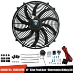 16" Universal Slim Pull Cooling Radiator Fan+thermostat Control Relay Wiring Kit. Fixed Price $50.99.