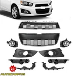 For 2012-16 Chevy Sonic Front Bumper Grille+fog Bezels+headlight Brackets. Fixed Price $112.89.