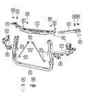 Genuine Mopar Radiator Cross-member Brace 5156112AA. Fixed Price $67.46.