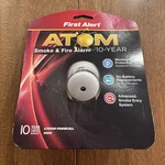 First Alert Atom 10-YEAR Photoelectric Smoke & Fire Alarm Micro Design P1010. Fixed Price $34.99.