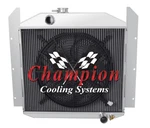 Rn Champion 3 Row Radiator W/ 16" Fan For 1949 - 1952 Studebaker Pickup #CC4952. Fixed Price $332.45.