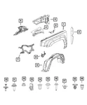 Genuine Mopar Fender Reinforcement Left 68636870AA. Fixed Price $403.03.