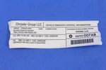 Genuine Mopar Veci Label 4722007AB. Fixed Price $32.98.