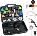 28PCS Coolant Pressure Tester Kit Radiator Refill Vacuum Air Caps Leak. Fixed Price $89.95.
