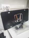 1 Front License Plate Chrome Metal Logo Stainless Steel 3D Raised Black Honda. Fixed Price $38.99.