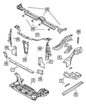 Genuine Mopar Radiator Closure Panel Right 5008720AA. Fixed Price $65.84.