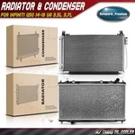 Aluminum Radiator & Ac Condenser Cooling Kit For Infiniti Q50 14-18 V6 3.5L 3.7L. Fixed Price $254.52.