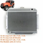 For Jeep CJ5/CJ6/CJ7 1972-1986 Racing Cooling Radiator 3 Row Full Aluminum Core. Fixed Price $112.10.