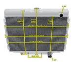 Rn Champion 3 Row Radiator Lowerhose Passenger 24" Core 1969 Ford Fairlane. Fixed Price $302.05.