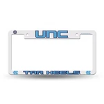 North Carolina Tar Heels Plastic License Plate Frame. #119/604/J10. Fixed Price $8.99.