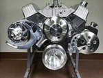 Billet Alu Sbc V-belt Kit Mid Mount Power Steering 327 350 400 Chevy Small Block. Fixed Price $256.50.