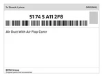 Genuine Bmw Air Duct With Flap Contr 51-74-5-A11-2F8 New. Fixed Price $248.36.
