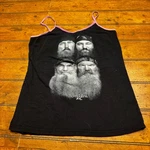 Duck Dynasty Graphic Cami Tank Top Black Pink Straps Robertson Family Cast Small. Fixed Price $20.57.